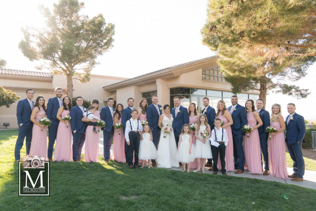 Real Las Vegas Wedding captured by M Place Productions on the sprawling grounds of Thew Revere Golf Club.