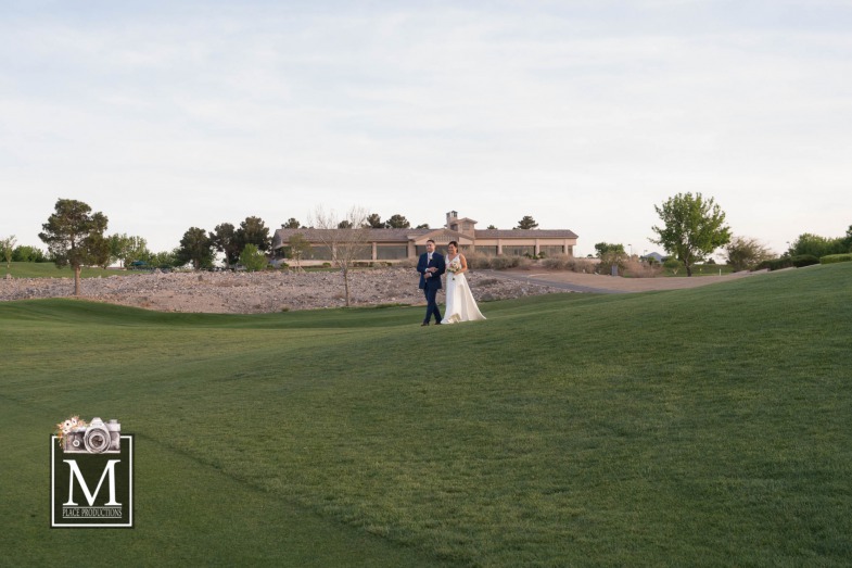 Real Las Vegas Wedding captured by M Place Productions on the sprawling grounds of Thew Revere Golf Club.