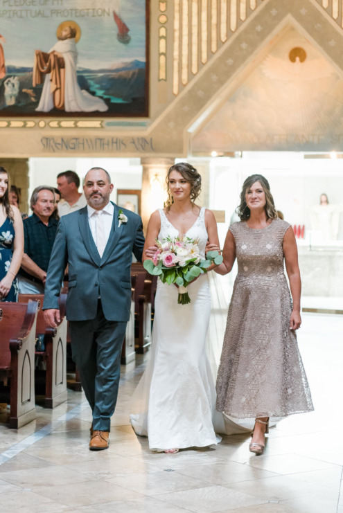 Mom and Dad Walk The Bride