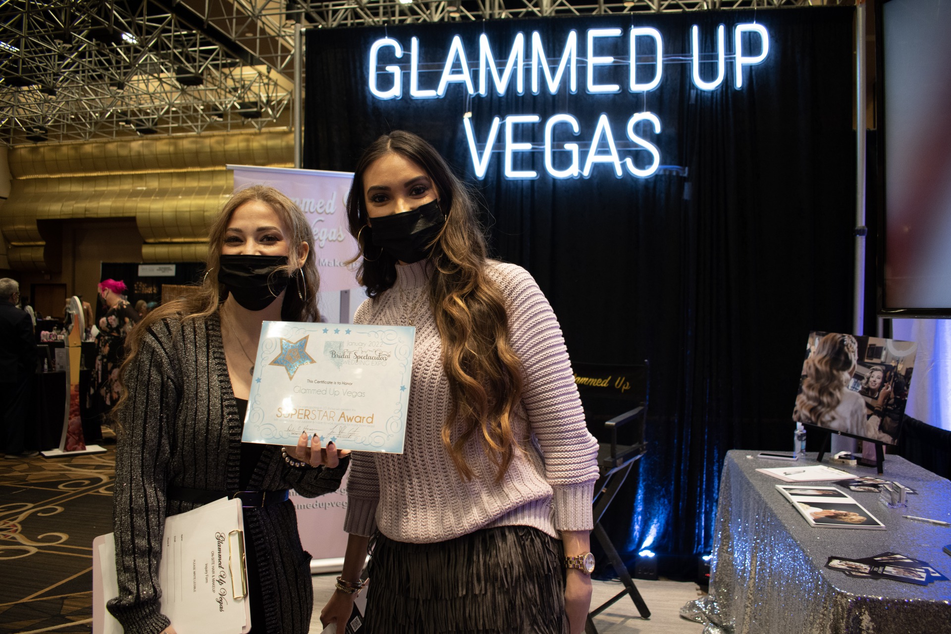 The lovely ladies at Glammed Up Vegas receive their star award
