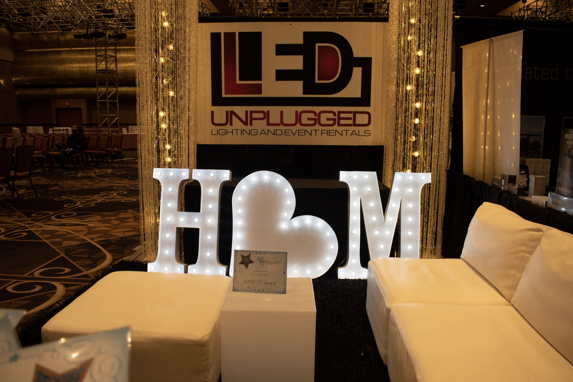 LED Unplugged receives star award for attending 25 Bridal Spectacular Events.