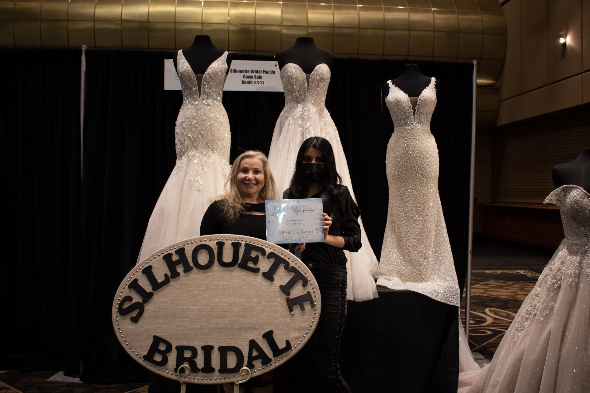Silhouette Bridal receives star award at Las Vegas bridal show Bridal Spectacular.