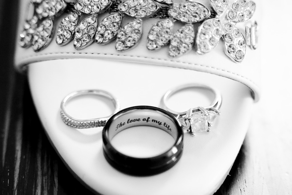 Detail shot of the rings for a Las Vegas Wedding