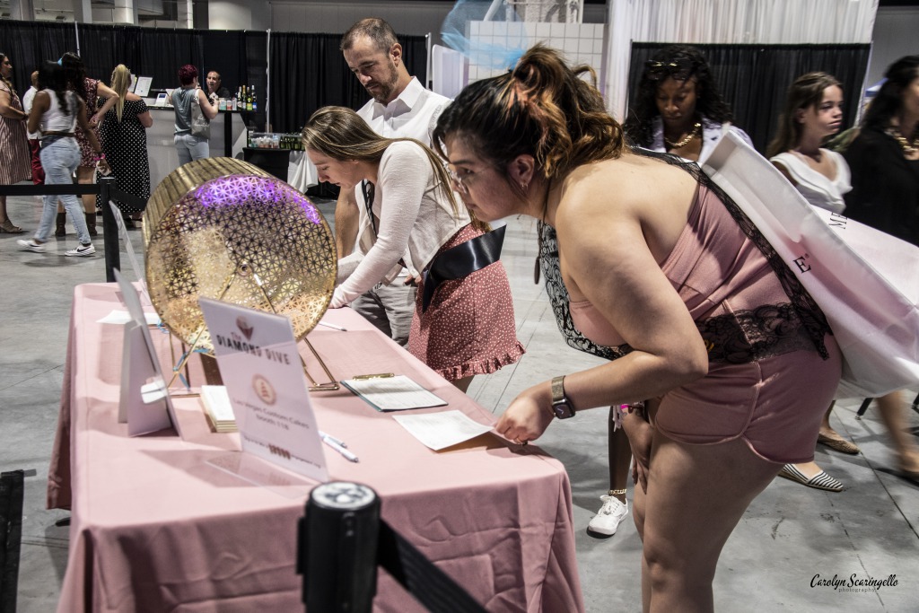 Engaged couples sign up for grand prizes at the Las Vegas Bridal Spectacular